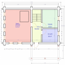 План Дом 12x8 1 этаж