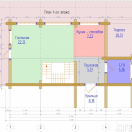 План Дом 9x6 1 этаж