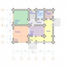 Дом 10,8x8,8 план 1 этаж
