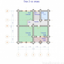 Дом 10,8x8,8 план 2 этаж