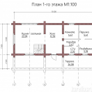 План Дом 13x7,5 1 этаж