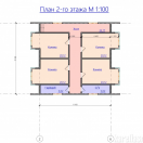 План Дом 13,5x13,6 2 этаж