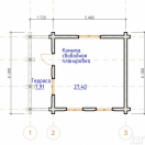 План Дом 5,4x6 1 этаж